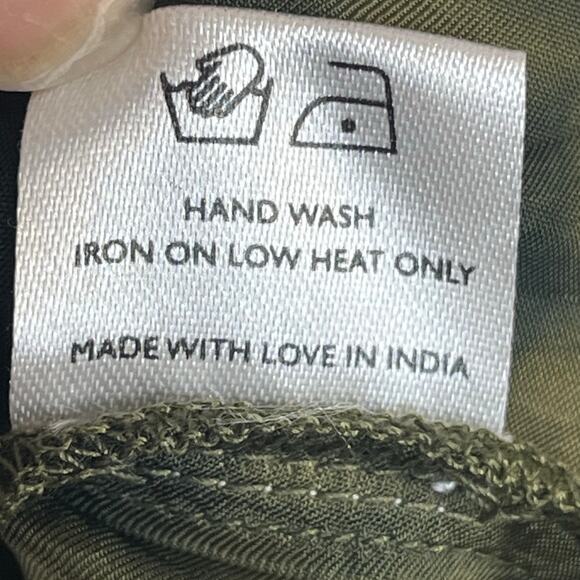 FARA RUNE MINI DRESS OLIVE TIE DYE Satin Size SM Long Sleeve Tiered Boho Beach - Picture 7 of 13